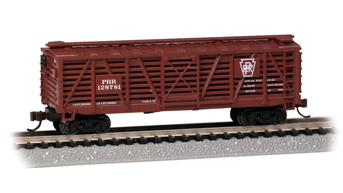 N Bachmann 40' Stock Car - Pennsylvania Railroad #128781 - 71566