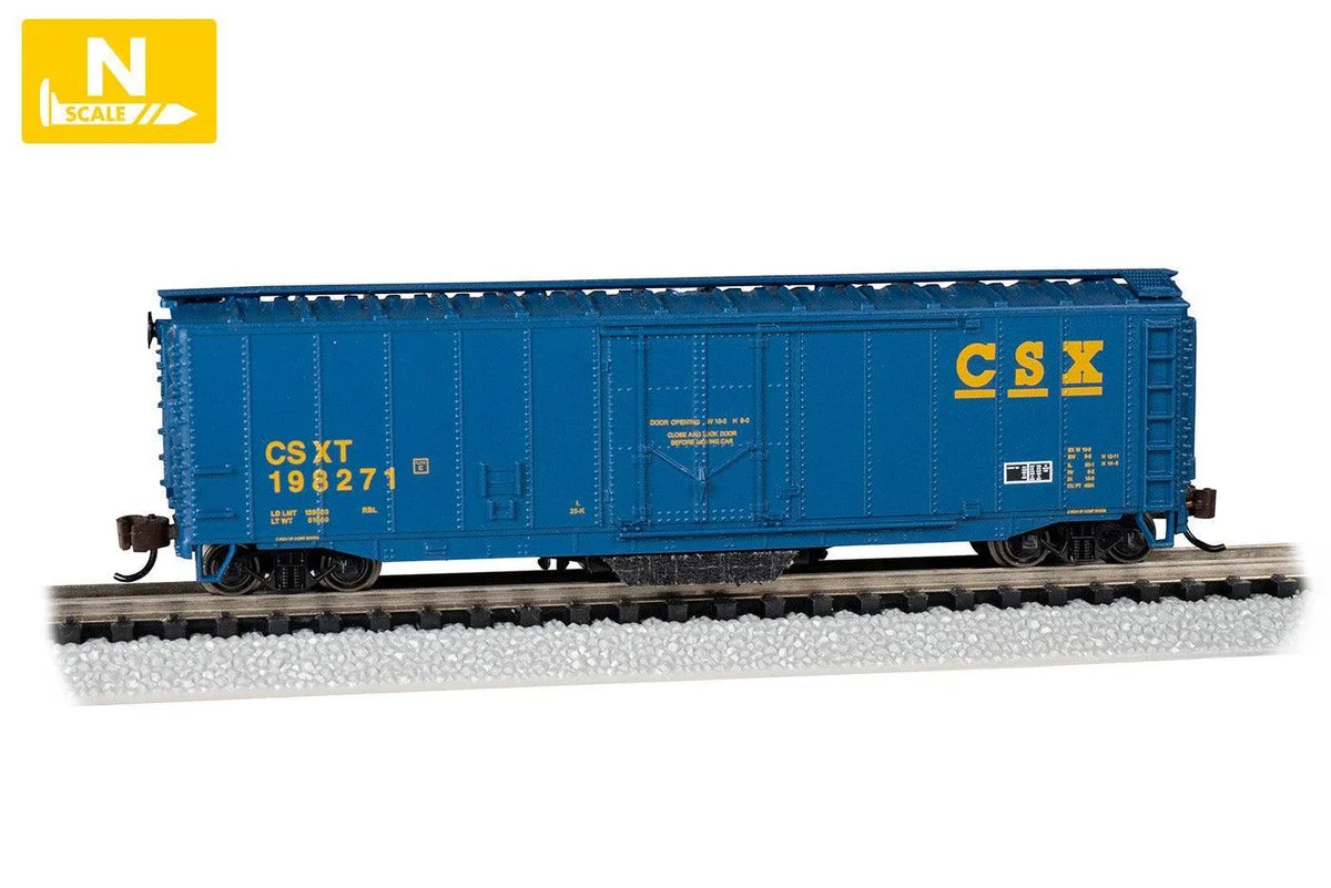 N Bachmann CSX #198271 - Track Cleaning 50' Plug-Door Boxcar 16370