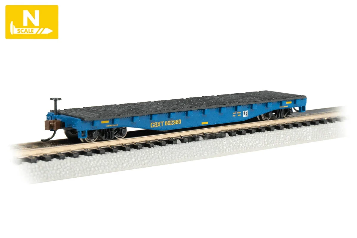 N Bachmann CSX #602360 - 52’ Flat Car 17352