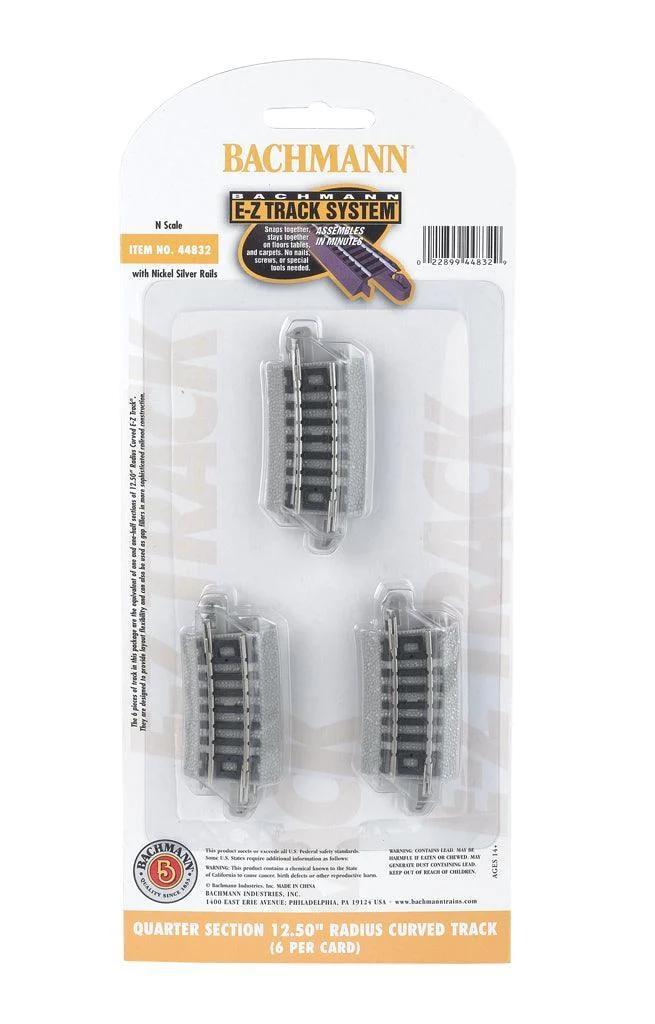N Bachmann E-Z NS Quarter Section 12.50" Radius Curved 44832