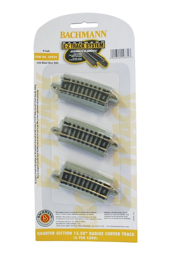 N Bachmann E-Z NS Quarter Section 15.50" Radius Curved 44834