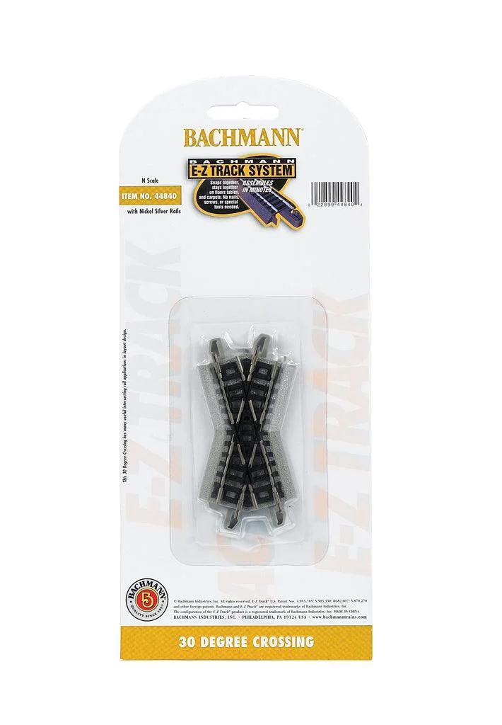 N Bachmann E-Z NS Track 30 Degree Crossing 44840