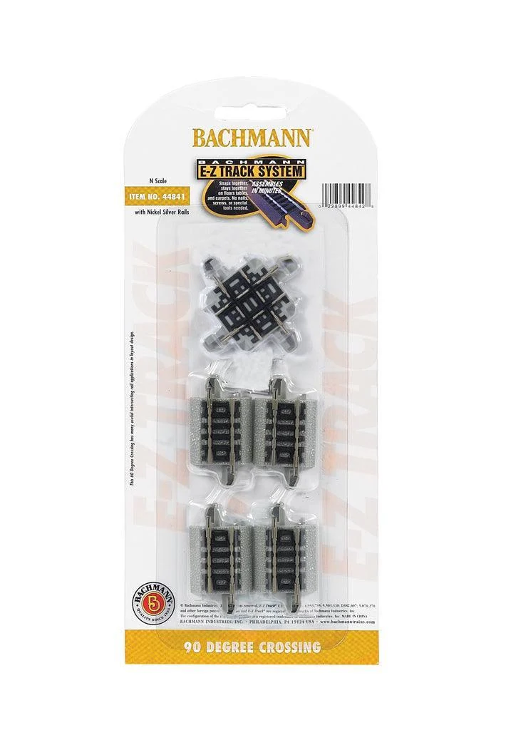 N Bachmann E-Z NS Track 90 Degree Crossing 44841