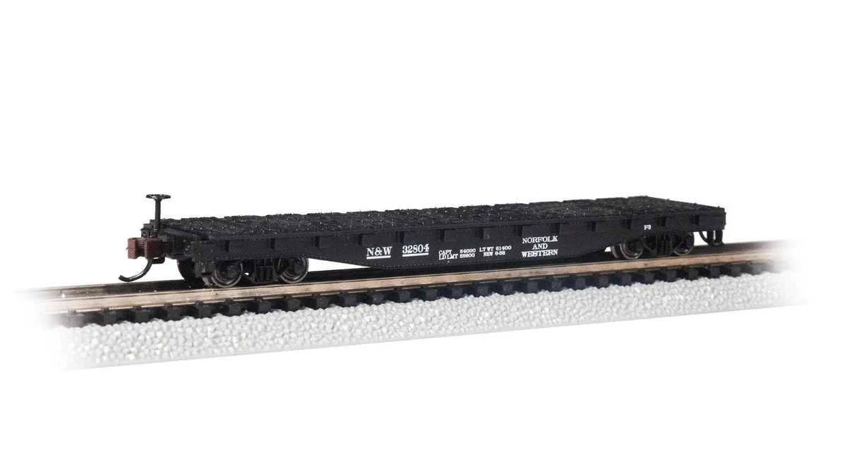 N Bachmann Norfolk & Western #32804 - 52’ Flat Car 17356
