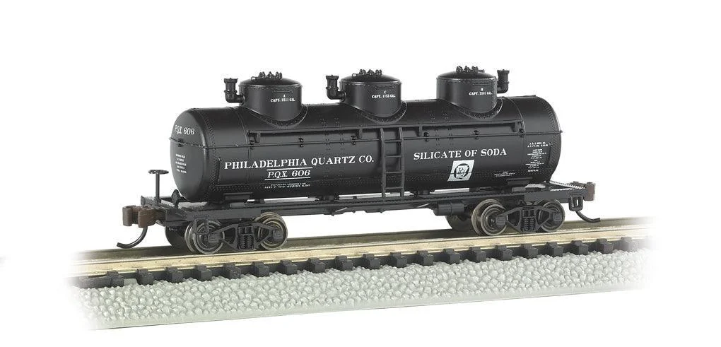 N Bachmann Philadelphia Quartz Co. - 3 Dome Tank Car 17151