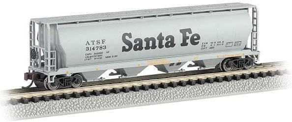 N Bachmann Santa Fe - 4 Bay Cylindrical Grain Hopper 19152