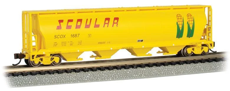 N Bachmann Scoular #1687 - 4 Bay Cylindrical Grain Hopper 19160