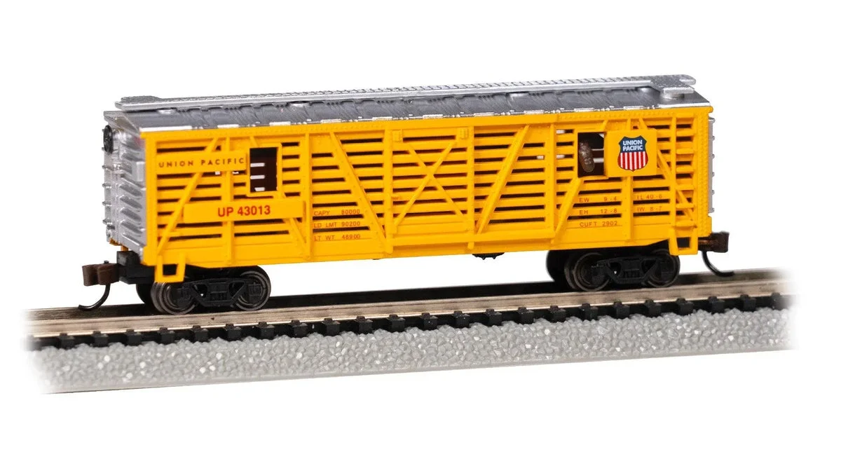 N Bachmann Union Pacific #43013 w/Horses - Animated Stock Car 19752