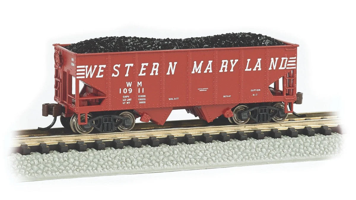 N Bachmann Western Maryland #10911 - USRA 55 Ton 2 Bay Hopper 19564