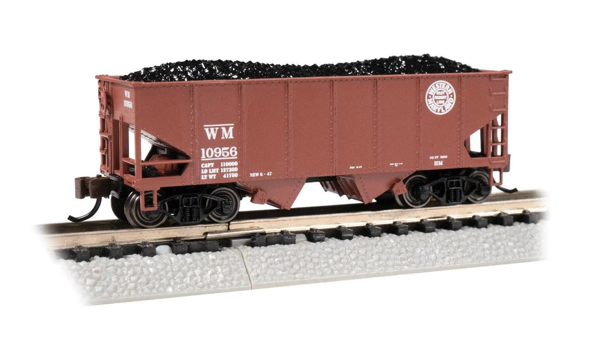 N Bachmann Western Maryland #10956 - USRA 55 Ton 2 Bay Hopper 19566