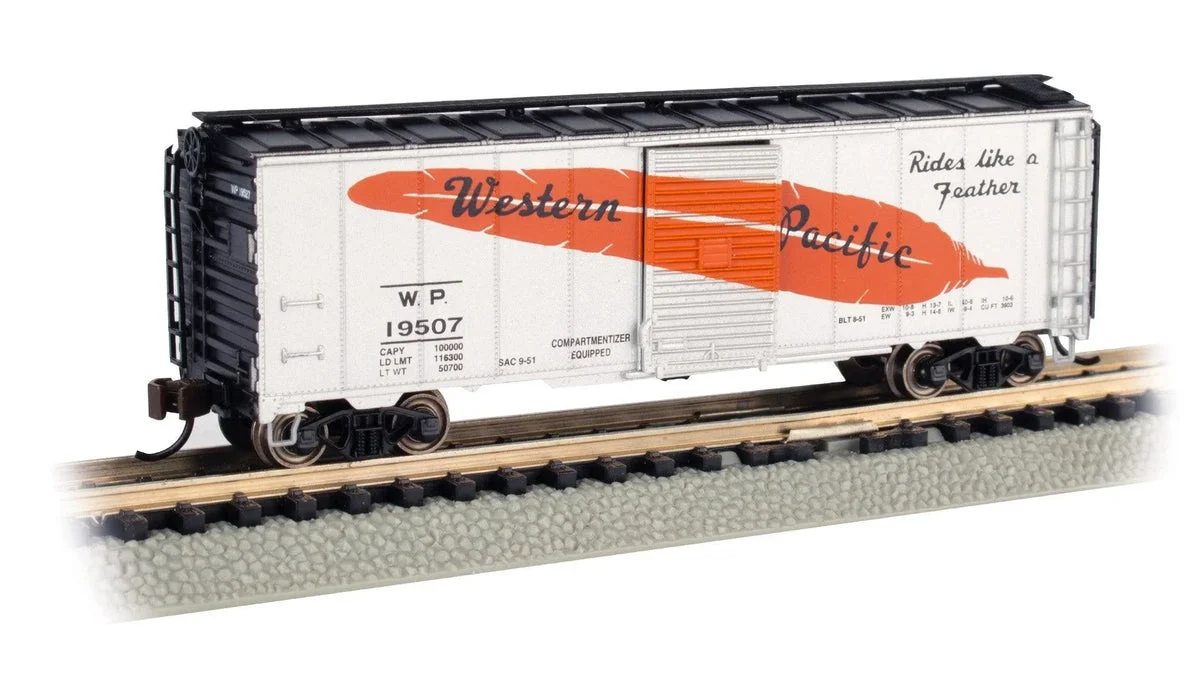 N Bachmann Western Pacific #19507 - AAR 40' Steel Boxcar 17072