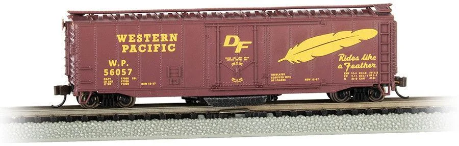 N Bachmann Western Pacific #56057 - Track Cleaning 50' Plug-Door Boxcar 16367
