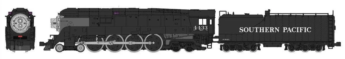 N Kato 4-8-4 GS-4 Southern Pacific Postwar Black #4433-1260308