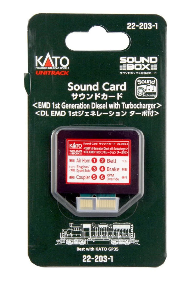 N Kato EMD 1st Generation Diesel with Turbocharger Sound Card 222031