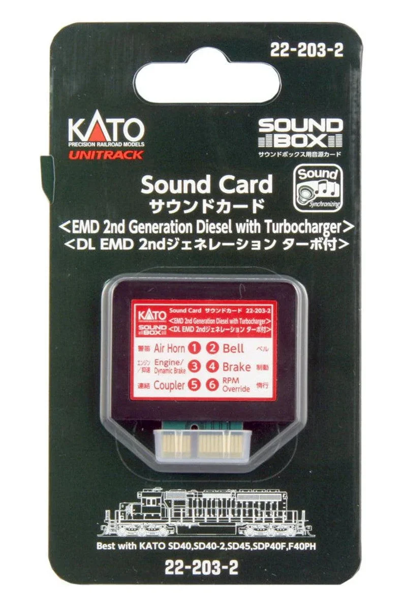 N Kato EMD 2nd Generation Diesel w/ Turbo Soundcard for Sound Box 222032