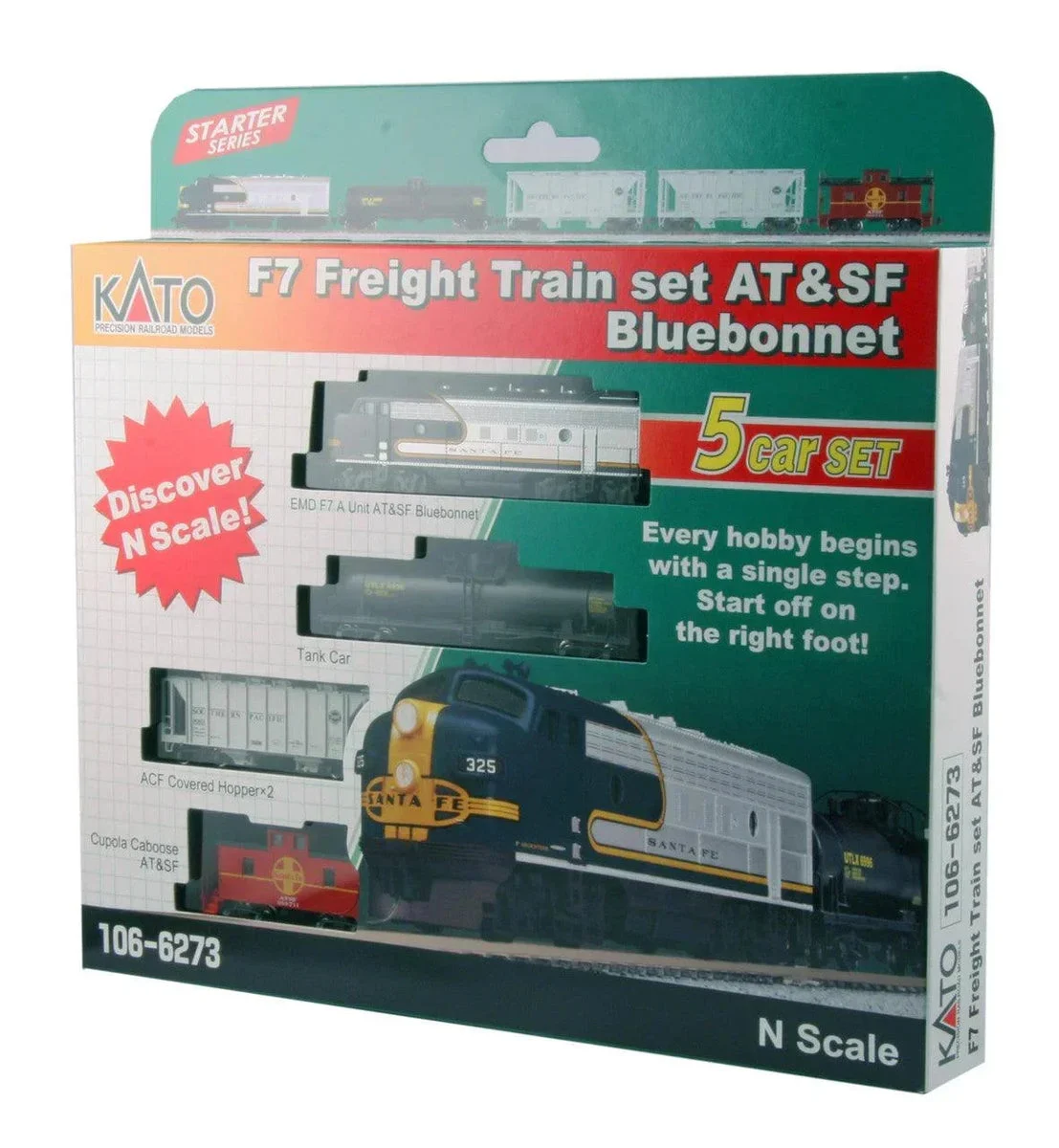 N Kato F7 Freight Train Set AT&SF "Bluebonnet" 1066273