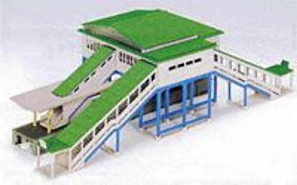 N Kato Overhead Station Set (Green Roof - type 1 platform compatible) 23200