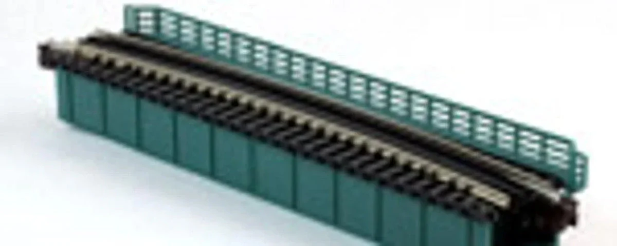 N Kato Unitrack Curved Deck Girder Bridge, Green - 481mm (19") Radius 15º-20471