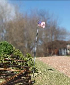 N Osborn American Flag and Pole Kit 3094 - Osborn Model Kits