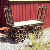 N Osborn Baggage Cart 2pk (Wooden Kit) 3084 - Osborn Model Kits