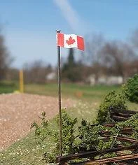 N Osborn Canadian Flag and Pole 3pk 3093 - Osborn Model Kits