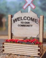 N Osborn Welcome Sign 3021 - Osborn Model Kits