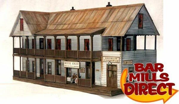 N Scale Bar Mills The Idaho Hotel 151 - Bar Mills Models