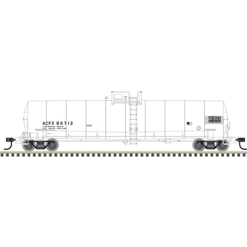 N Atlas Master ACF 23,500 Gallon Tank Car ACFX [White] #86712 - Atlas Trains