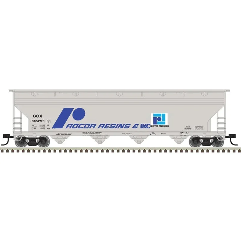 N Atlas Trainman 5250 Covered Hopper Rocor Resins #945278 - Atlas Trains