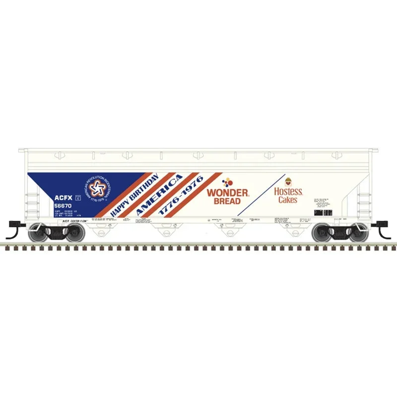 N Atlas Trainman 5250 Covered Hopper Wonder Bread Bicentennial [ACFX] #56670 - Atlas Trains