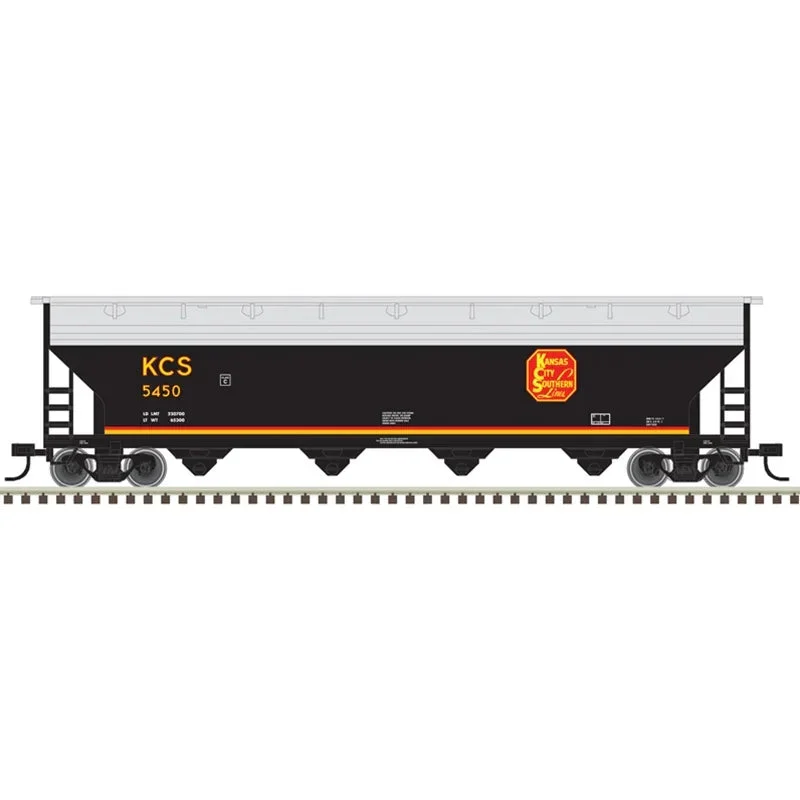 N Atlas Trainman 5250 Covered Hopper Kansas City Southern #5486 - Atlas Trains