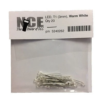 NCE DCC Warm White Led 3mm Qty20