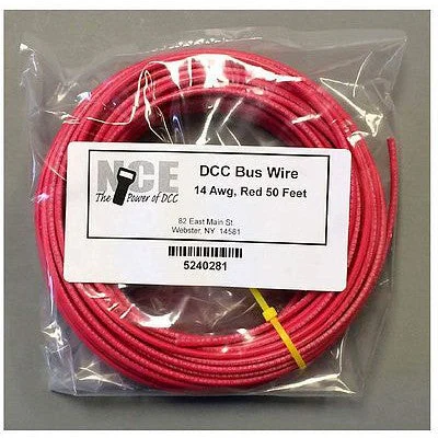 NCE DCC Dcc Main Bus Wire Red 50'