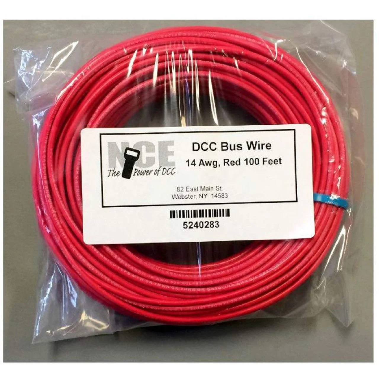 NCE 14 Awg Red Bus Wire 100 Foot Roll For Layout Wiring - NCE DCC