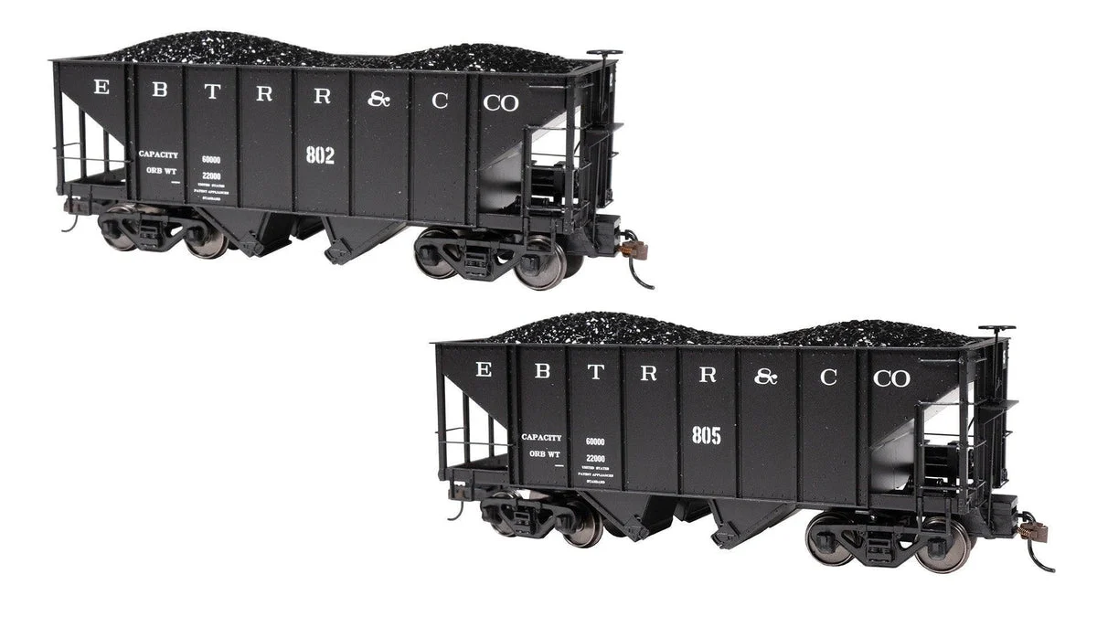 On30 Bachmann East Broad Top #802 & #805 - 2 Bay Steel Hopper 27901