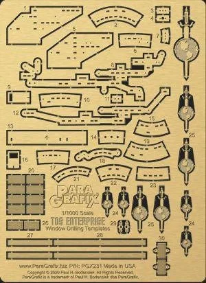Paragrafix 1/1000 Enterprise Window Drilling Templates