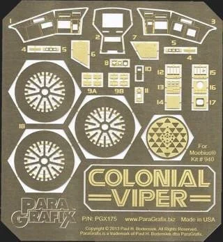 Paragrafix 1/32 Battlestar Galactia Colonial Viper Mk I Fighter PE for MOE