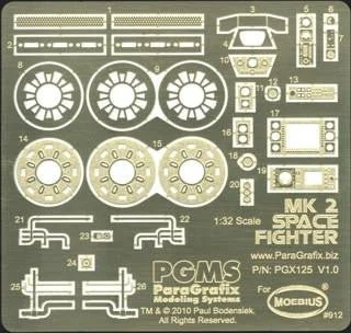 Paragrafix 1/32 Battlestar Galactica Viper Mk II Photo-Etch/ Decal Set for MOE