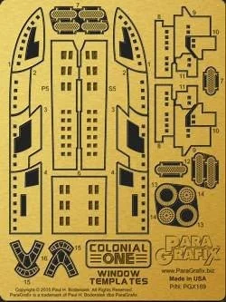 Paragrafix 1/350 Battlestar Galactica Colonial One Window Templates Photo Etch