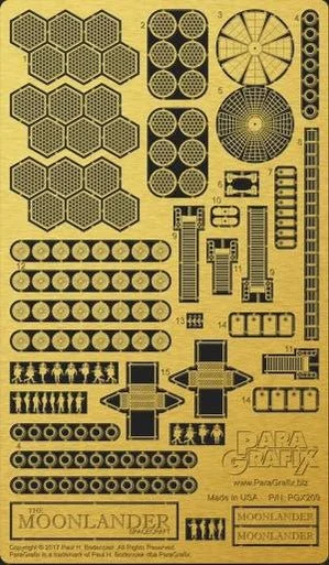 Paragrafix 1/350 Moonlander Spacecraft Photo-Etch Set For Pegasus