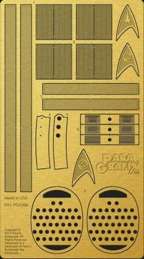 Paragrafix 1/350 TOS USS Enterprise Engine Grills Photo-Etch Set for Polar Lights