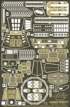 Paragrafix 1/350 USS Enterprise Photo-Etch Refit Set for Polar Lights Kit