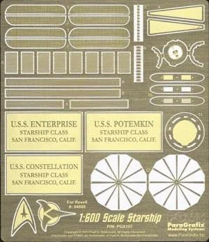 Paragrafix 1/600 Starship Enterprise Photo Etch Set for Revell Models