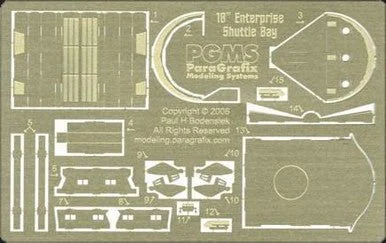 Paragrafix 1/650 USS Enterprise Shuttlecraft Photo-Etch Hanger for AMT