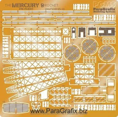 Paragrafix Mercury 9 Rocket Photoetch Set - 1/350 scale