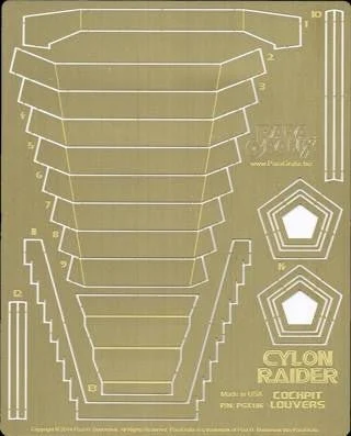 Paragrafix Original Battlestar Galactica Cylon Raider Cockpit Louvers