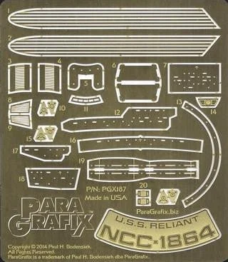 Paragrafix Reliant Photoetch Set - 1/1000 scale