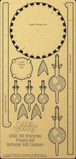 Paragrafix TOS Enterprise Primary Hull Deflector Grid Compass