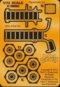 Paragrafix X-Wing Fighter Photoetch Set - 1/72 Scale