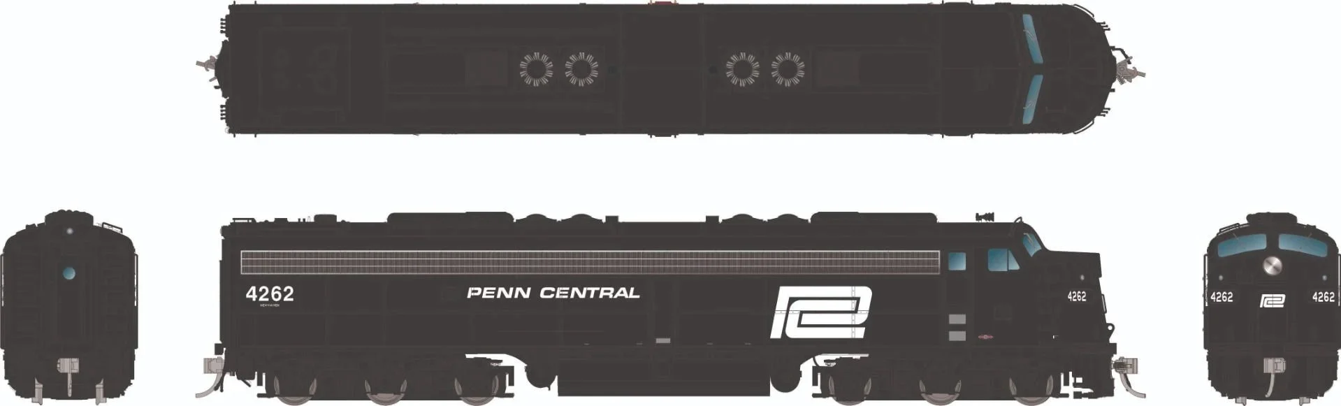 Rapido HO Scale Penn Central #4262 EMD E8A DCC/Sound - RAP28587